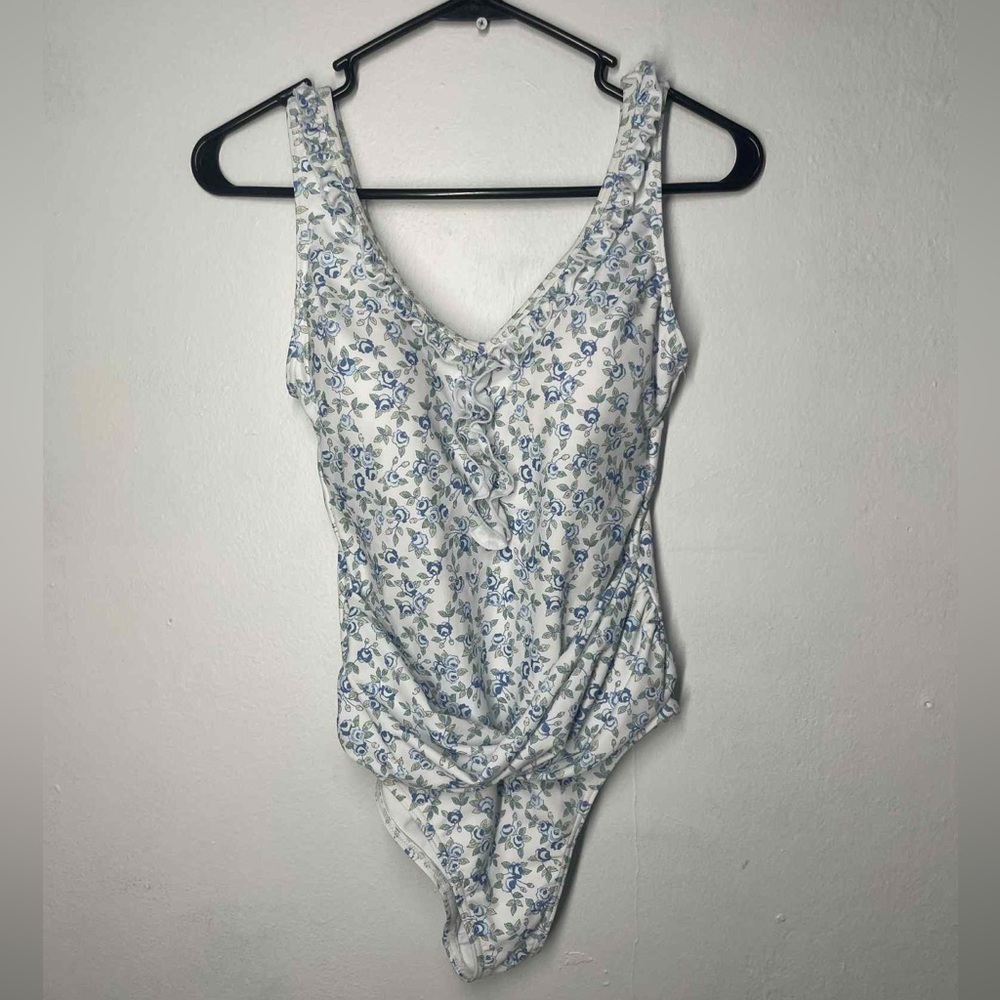 SweetHoney Blue Floral One Piece Swimsuit
